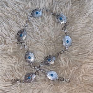 Silver and Turquoise Concho Belt